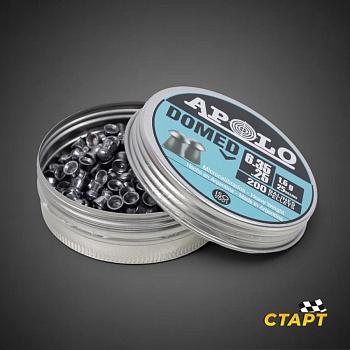 Пули пневм. "Apolo Domed" кал 6,35 мм 1,6 гр (200 шт)